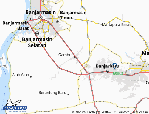 MICHELIN Gambut map - ViaMichelin