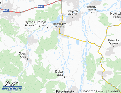 MICHELIN Tsineva map - ViaMichelin