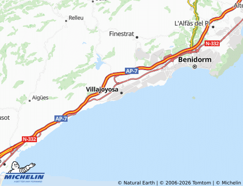 Kaart MICHELIN Villajoyosa - ViaMichelin
