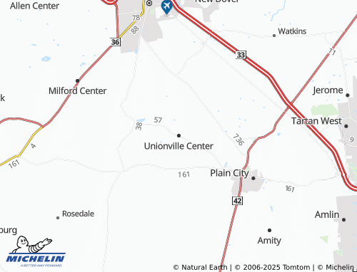MICHELIN Unionville Center map - ViaMichelin