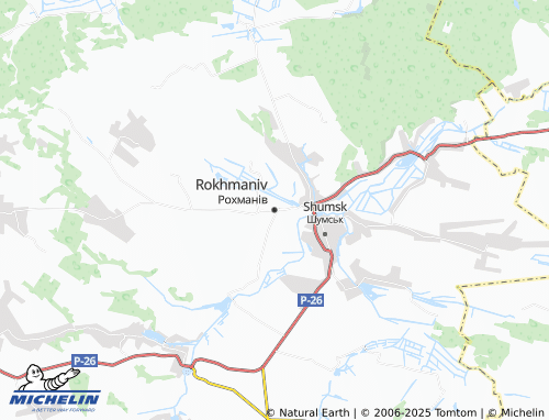 MICHELIN Rokhmaniv map - ViaMichelin
