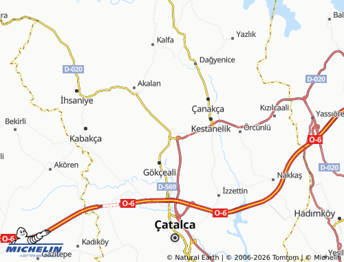 MICHELIN Subaşi map - ViaMichelin