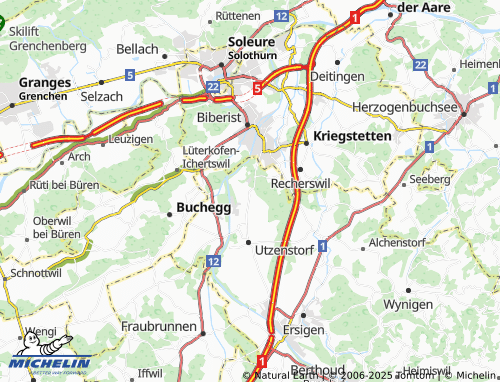 MICHELIN Wiler bei Utzenstorf map - ViaMichelin