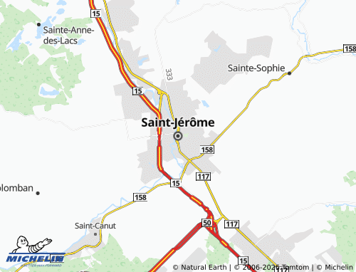 MICHELIN-Landkarte Saint-Jérôme - ViaMichelin