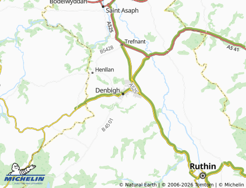 Mappa MICHELIN Denbigh - ViaMichelin