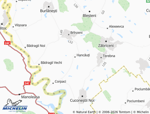 MICHELIN Hancăuți map - ViaMichelin