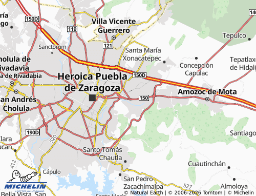 Mapa MICHELIN Ciudad Satélte Primera Sección - ViaMichelin