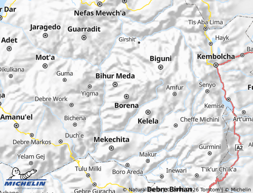 Kaart MICHELIN Borena - ViaMichelin