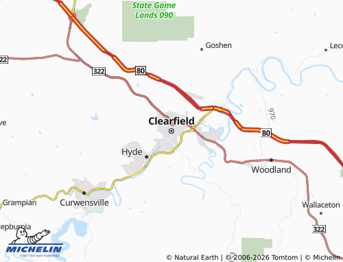 Mappa MICHELIN Clearfield - ViaMichelin