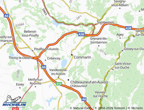 Carte MICHELIN Commarin - ViaMichelin