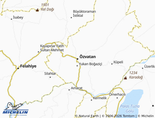 MICHELIN Özvatan map - ViaMichelin