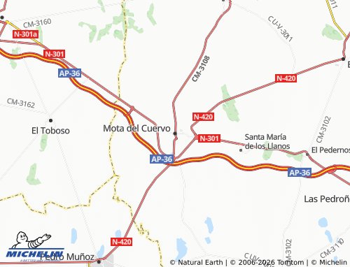 MICHELIN Mota del Cuervo map - ViaMichelin