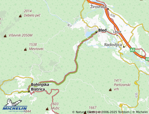 Mappa MICHELIN Obrne - ViaMichelin