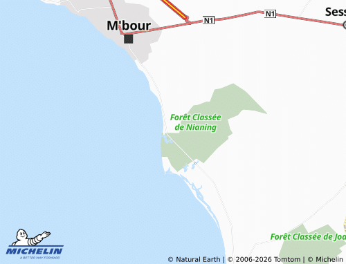 Carte MICHELIN Nianing Boro - ViaMichelin