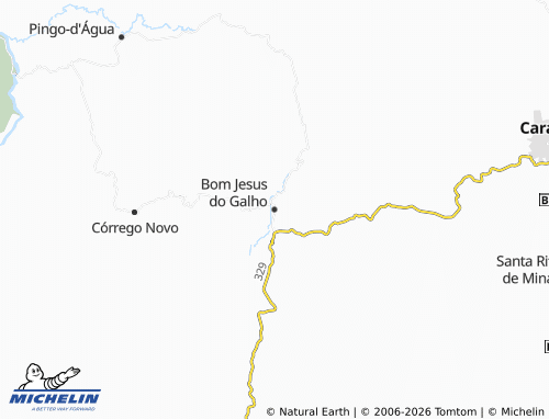 Mappa MICHELIN Bom Jesus do Galho - ViaMichelin