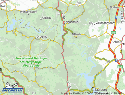 MICHELIN Liebschütz map - ViaMichelin