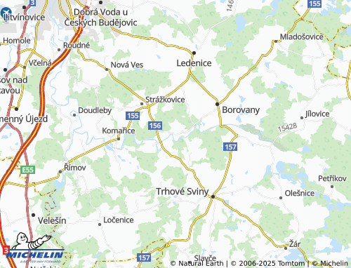 MICHELIN Ostrolovský Újezd map - ViaMichelin