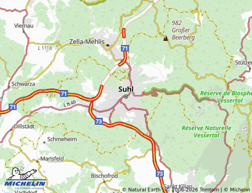 Mapa MICHELIN Suhl - ViaMichelin