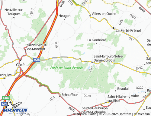 MICHELIN Touquettes map - ViaMichelin