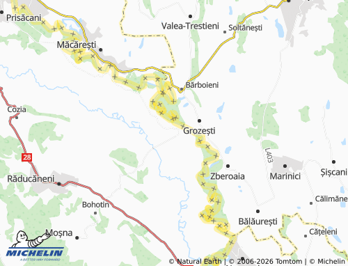 Mappa MICHELIN Grozești - ViaMichelin