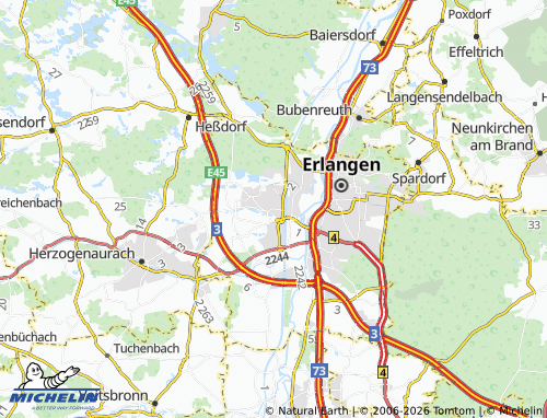 MICHELIN Büchenbach map - ViaMichelin