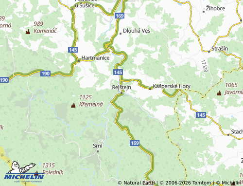Mapa MICHELIN Rejštejn - ViaMichelin