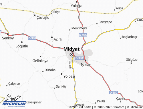 MICHELIN Midyat map - ViaMichelin