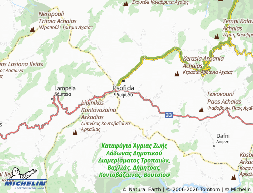 Carte MICHELIN Ano Tripotama - ViaMichelin