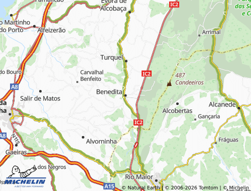 MICHELIN Benedita map - ViaMichelin