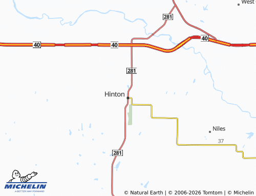 Mappa MICHELIN Hinton - ViaMichelin