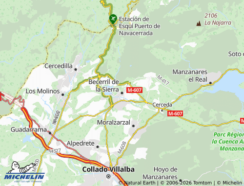 MICHELIN-Landkarte Becerril de la Sierra - ViaMichelin