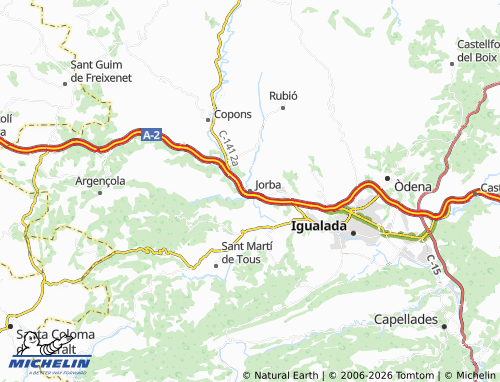 Carte MICHELIN Jorba - ViaMichelin