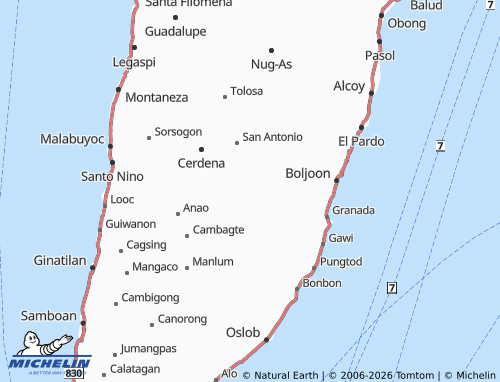 MICHELIN Upper Becerril map - ViaMichelin