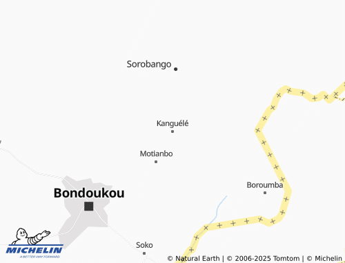 MICHELIN Kanguélé map - ViaMichelin