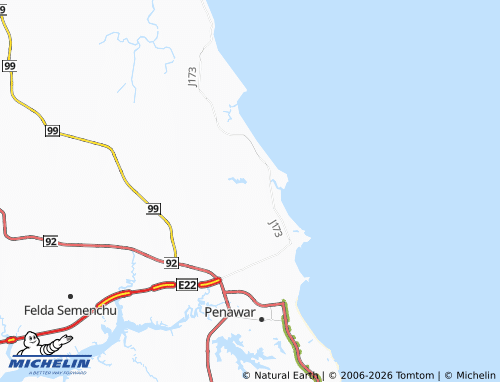 MICHELIN Ladang Sungai Tengah map - ViaMichelin