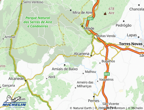 Mapa MICHELIN Monsanto - ViaMichelin