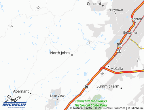 Mapa MICHELIN North Johns - ViaMichelin