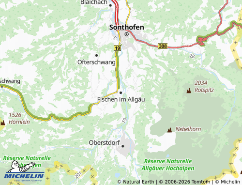 Mappa MICHELIN Fischen im Allgäu - ViaMichelin