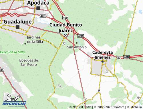 Mappa MICHELIN Valle del Roble Sector Magnolia - ViaMichelin