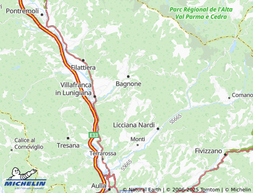 MICHELIN-Landkarte Castiglione del Terziere - ViaMichelin