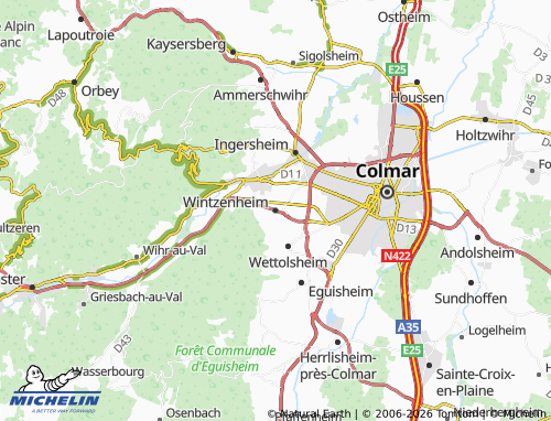 Mapa MICHELIN Wintzenheim - ViaMichelin