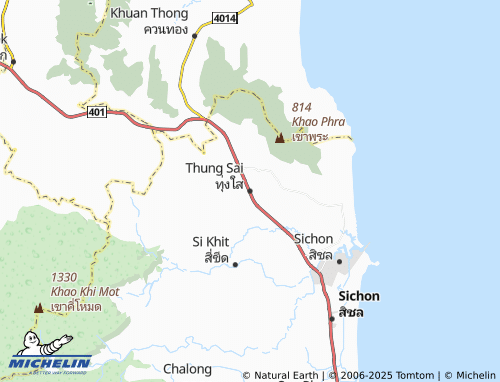 Mapa MICHELIN Thung Sai - ViaMichelin