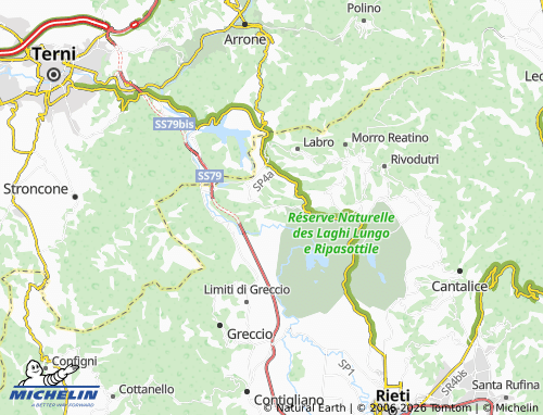 Carte MICHELIN Colli sul Velino - ViaMichelin