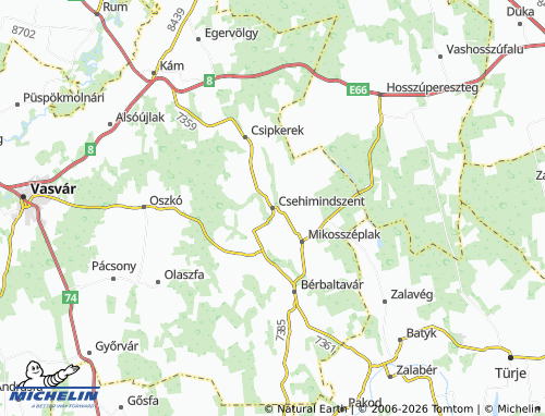 Mappa MICHELIN Csehimindszent - ViaMichelin