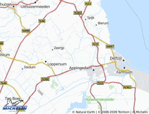 Kaart MICHELIN Oosterwijtwerd - ViaMichelin