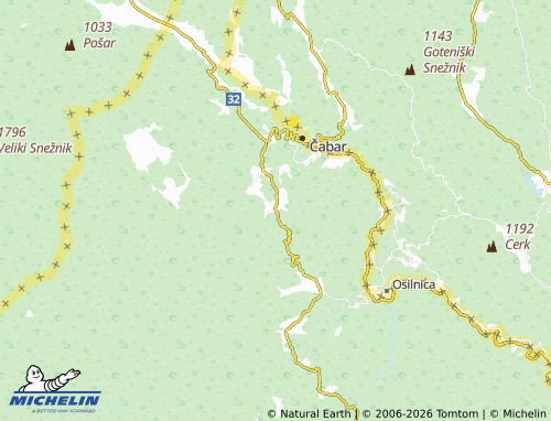 Mapa MICHELIN Tršće - ViaMichelin