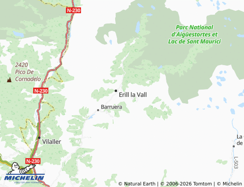 MICHELIN Boí map - ViaMichelin