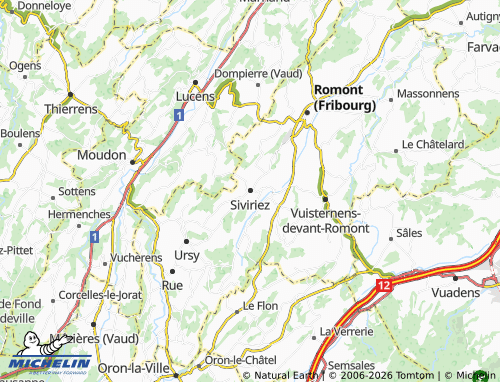 Mappa MICHELIN Siviriez - ViaMichelin