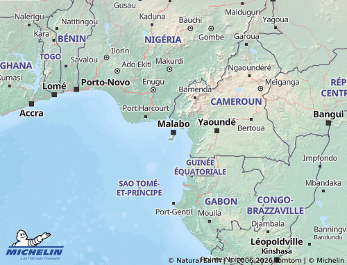 MICHELIN Equatorial Guinea map - ViaMichelin