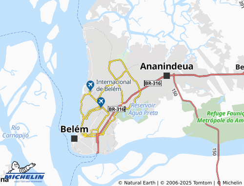 MICHELIN Mangueirão map - ViaMichelin